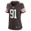 Alex Wright Cleveland Browns Nike Women's Team Game Jersey - Brown - Side View