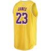 LeBron James Los Angeles Lakers Fashion7 Big & Tall Fast Break Player Jersey - Gold - - Detail View