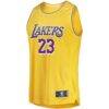 LeBron James Los Angeles Lakers Fashion7 Big & Tall Fast Break Player Jersey - Gold - - Side View