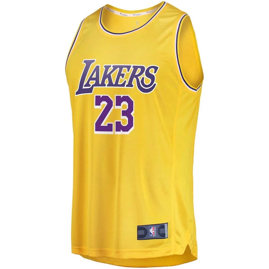 LeBron James Los Angeles Lakers Fashion7 Big & Tall Fast Break Player Jersey - Gold - Icon Edition