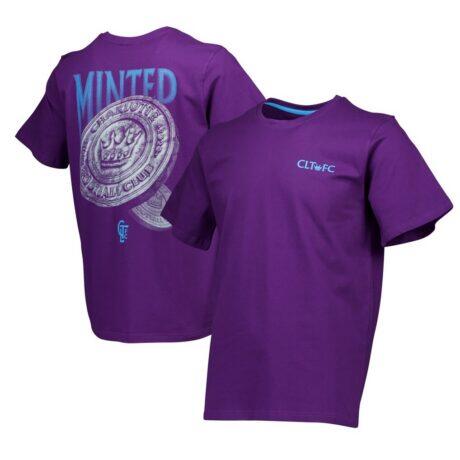Charlotte FC Street Heavyweight Relaxed T-Shirt - Purple - Front View