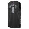 Victor Wembanyama San Antonio Spurs Jordan Brand Youth Swingman Jersey - Black - Detail View