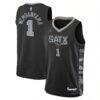 Victor Wembanyama San Antonio Spurs Jordan Brand Youth Swingman Jersey - Black - Front View