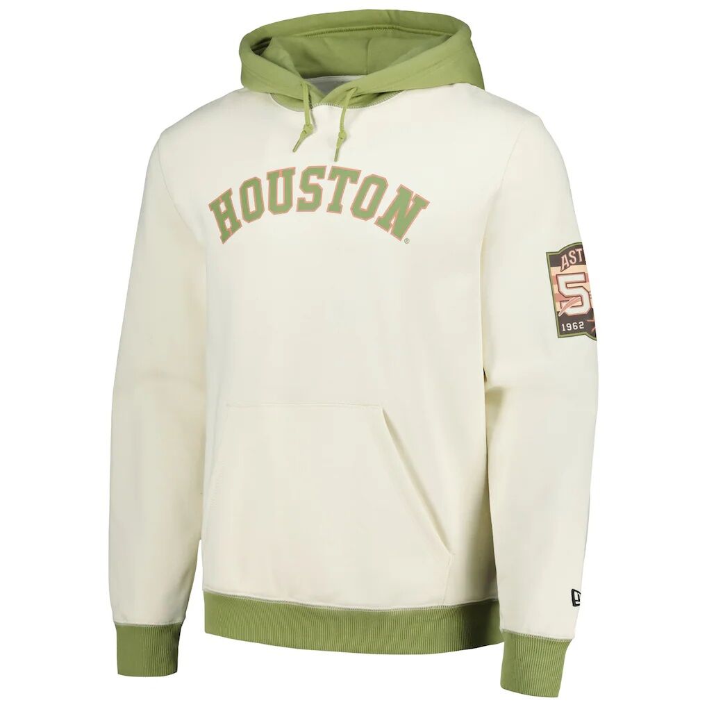 Houston Astros New Era Color Pop Pullover Hoodie – Cream/Green