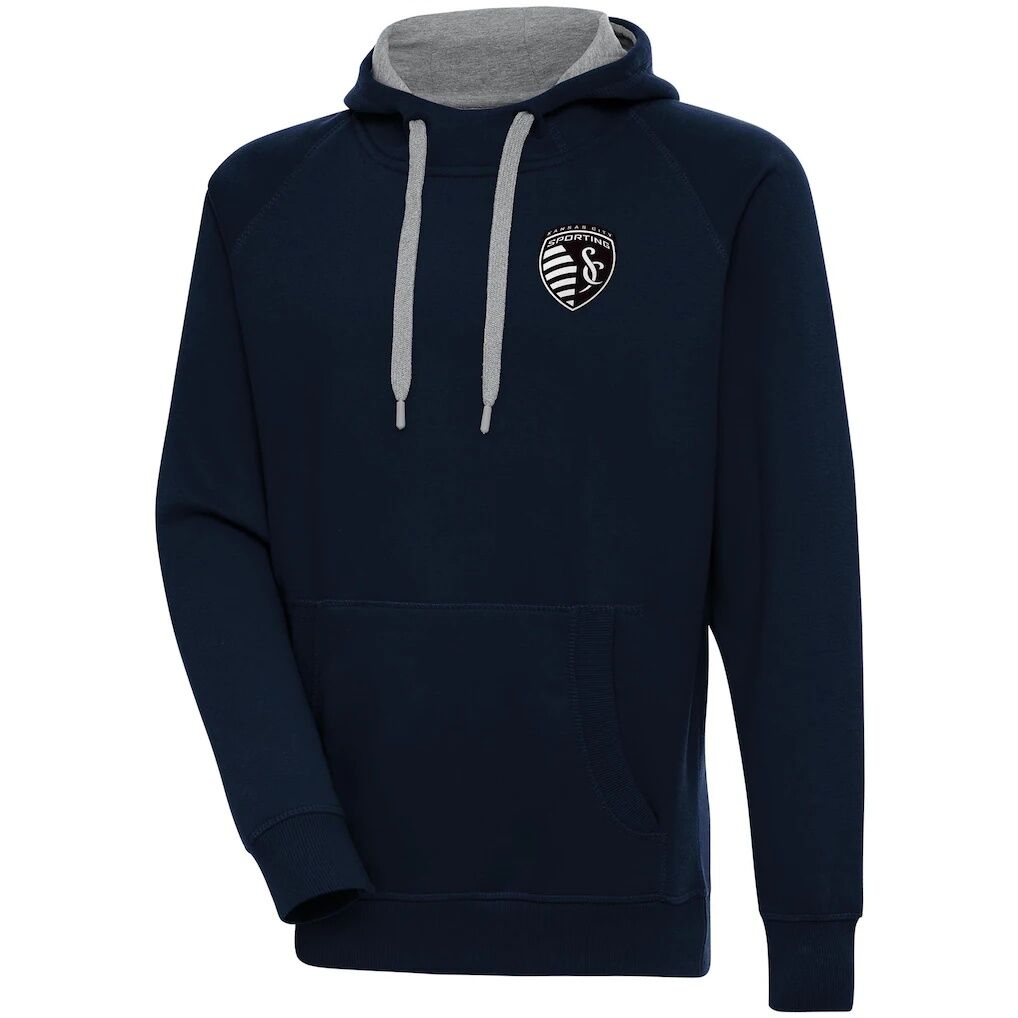 Sporting Kansas City Antigua Brushed Metallic Victory Raglan Pullover Hoodie
