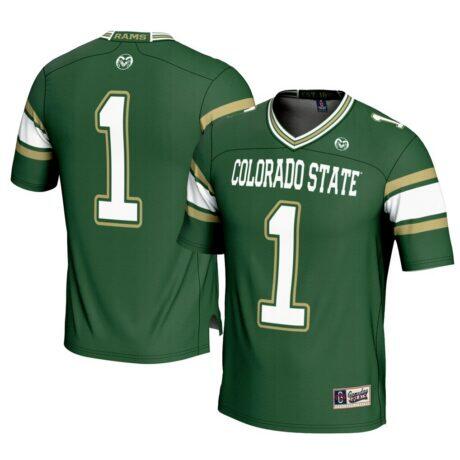 #1 Colorado State Rams GameDay Greats Youth Football Jersey - Green - Front View