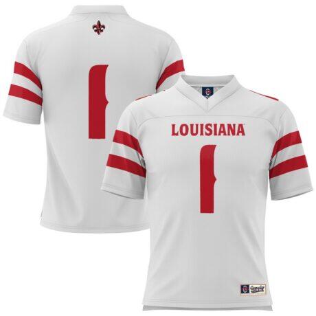 #1 Louisiana Ragin' Cajuns GameDay Greats Youth Football Jersey - White - Front View