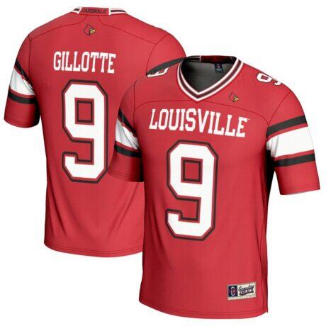 Ashton Gillotte Louisville Cardinals GameDay Greats Youth NIL Player Football Jersey - Red - Front View