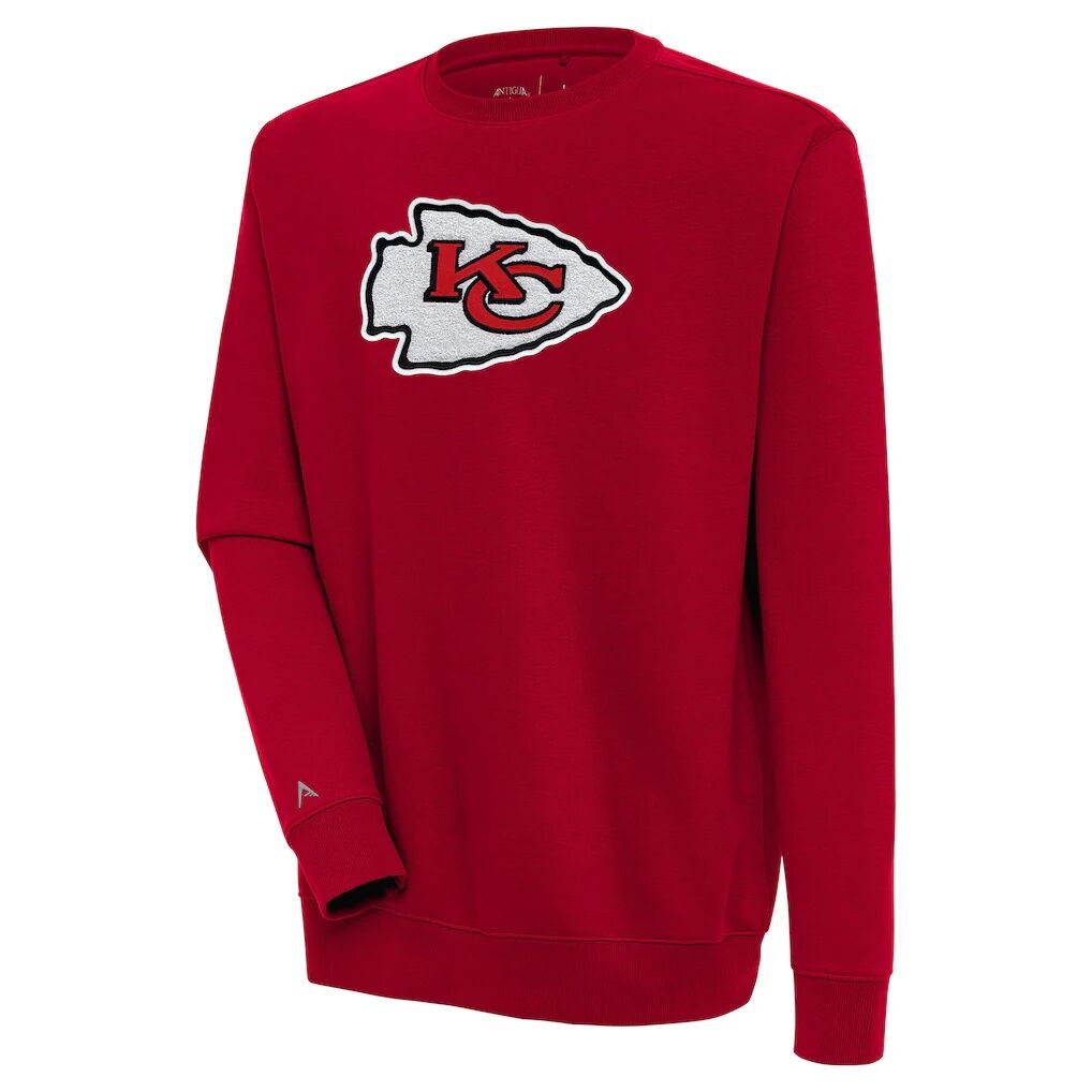 Kansas City Chiefs Antigua Victory Crewneck Pullover Sweatshirt