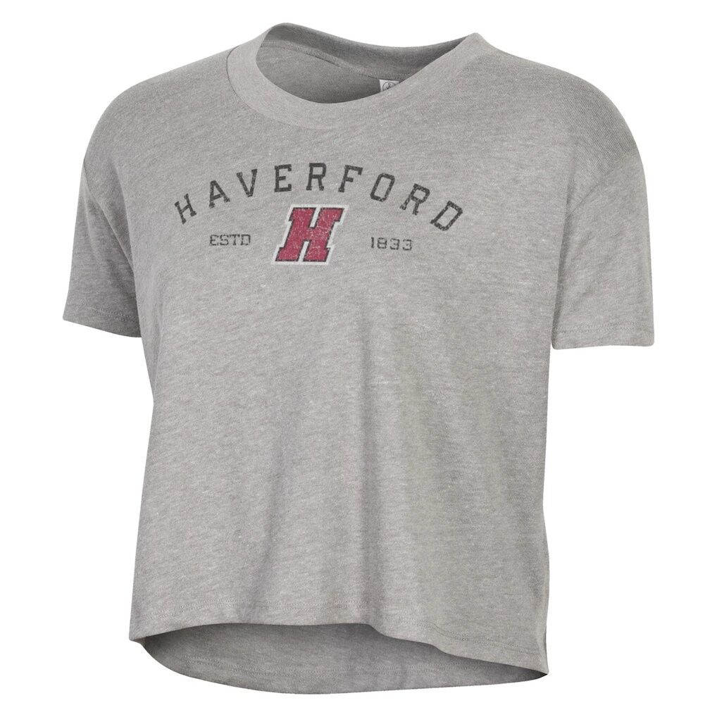 Haverford College Alternative Apparel Women's Retro Jersey Headliner Cropped T-Shirt