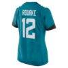 Nathan Rourke Jacksonville Jaguars Nike Women's Team Game Jersey - Teal - Detail View