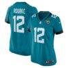 Nathan Rourke Jacksonville Jaguars Nike Women's Team Game Jersey - Teal - Front View