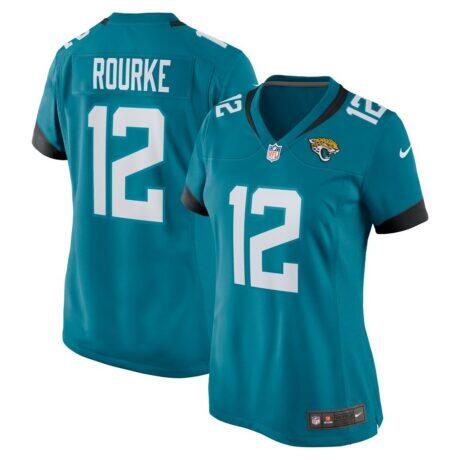 Nathan Rourke Jacksonville Jaguars Nike Women's Team Game Jersey - Teal - Front View