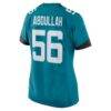 Yasir Abdullah Jacksonville Jaguars Nike Women's Team Game Jersey - Teal - Detail View