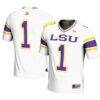 #1 LSU Tigers GameDay Greats Youth Football Jersey - White - Front View