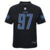 Aidan Hutchinson Detroit Lions Nike Youth Game Jersey - Black - Side View
