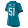 Ventrell Miller Jacksonville Jaguars Nike Women's Game Jersey - Teal - Detail View