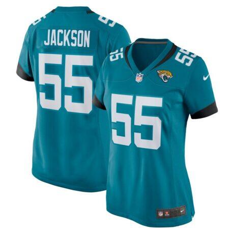 Dequan Jackson Jacksonville Jaguars Nike Women's Game Jersey - Teal - Front View
