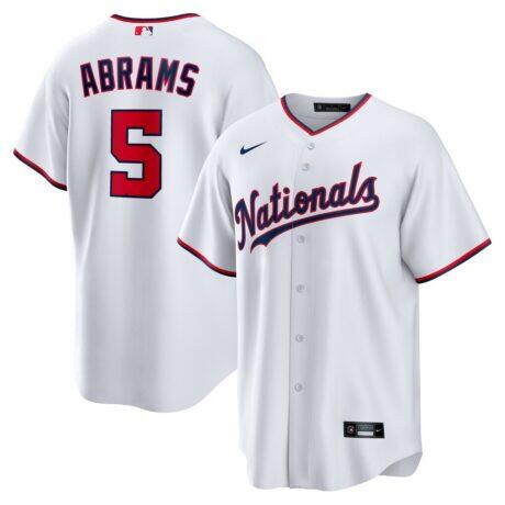 CJ Abrams Washington Nationals Nike Youth Home Replica Player Jersey - White - Front View
