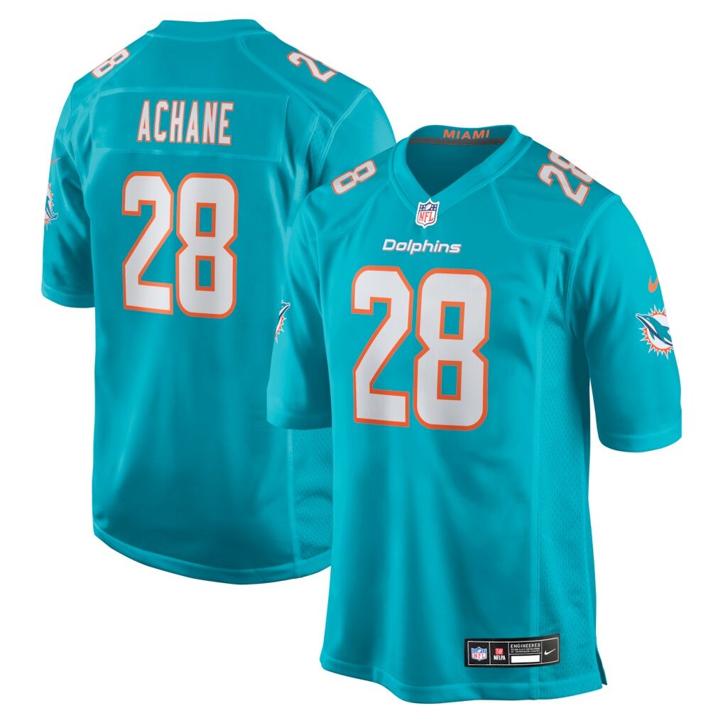 Devon Achane Miami Dolphins Nike Player Game Jersey - Aqua