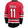 Jordan Staal Carolina Hurricanes Fashion7 Alternate Breakaway Jersey - Red - Detail View