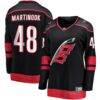 Jordan Martinook Carolina Hurricanes Fashion7 Women's Home Breakaway Player Jersey - Black - Front View