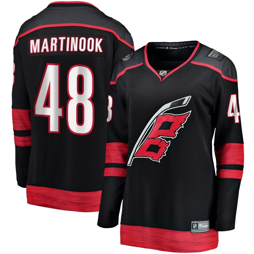 Jordan Martinook Carolina Hurricanes Fashion7 Women's Home Breakaway Player Jersey