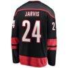 Seth Jarvis Carolina Hurricanes Fashion7 Home Breakaway Jersey - Black - Detail View