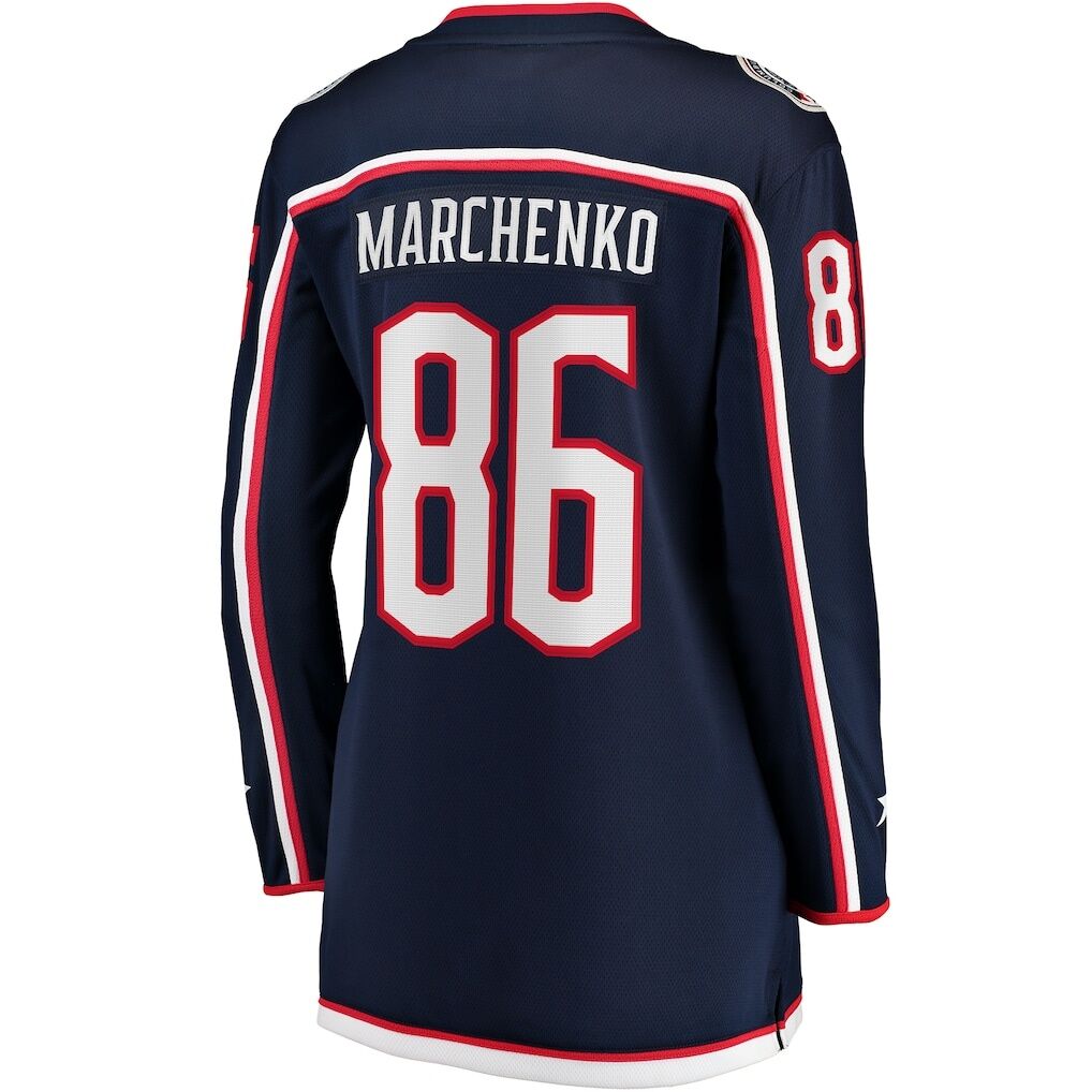 Kirill Marchenko Columbus Blue Jackets Fashion7 Women's Home Breakaway Player Jersey