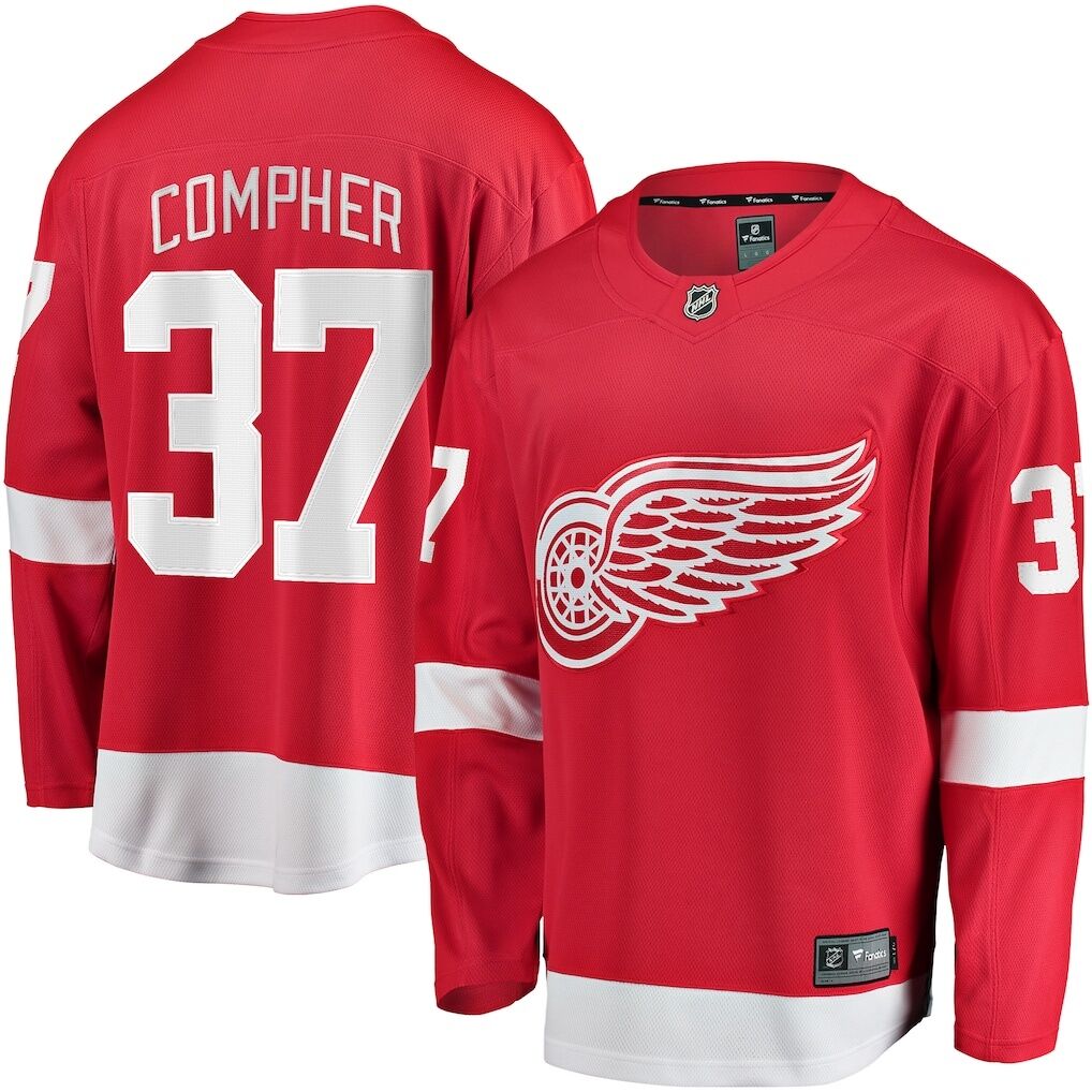 J.T. Compher Detroit Red Wings Fashion7 Home Breakaway Jersey