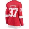 J.T. Compher Detroit Red Wings Fashion7 Women's Home Breakaway Player Jersey - Red - Detail View