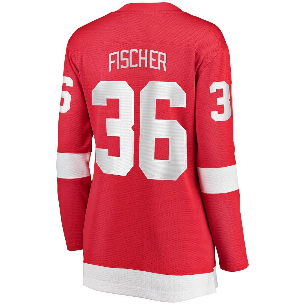 Christian Fischer Detroit Red Wings Fashion7 Women's Home Breakaway Player Jersey