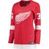 Christian Fischer Detroit Red Wings Fashion7 Women's Home Breakaway Player Jersey - Red - Side View