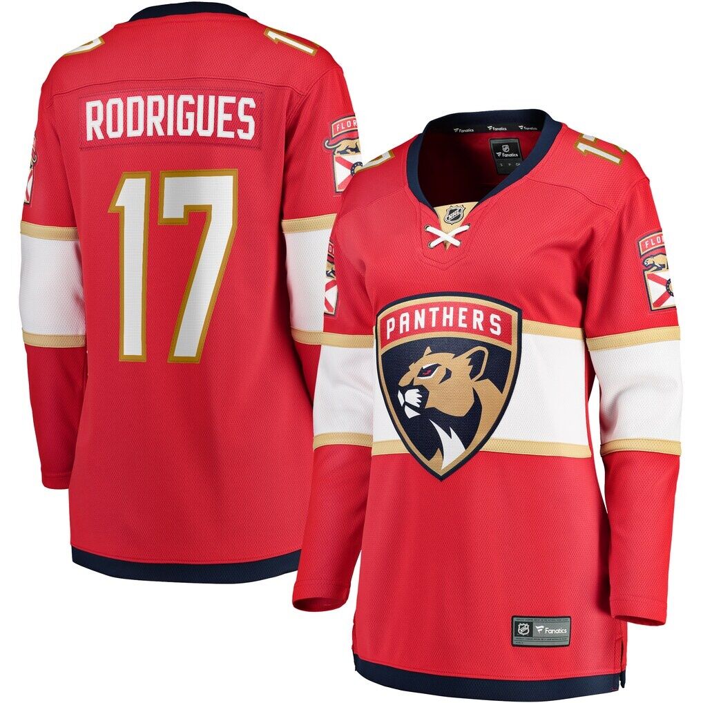 Evan Rodrigues Florida Panthers Fashion7 Women's Home Breakaway Player Jersey