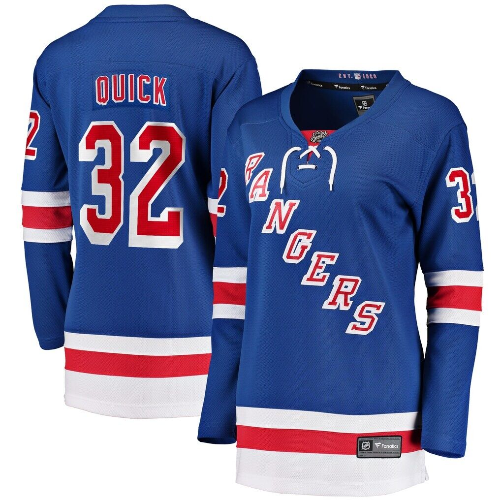 Jonathan Quick New York Rangers Fashion7 Women's Home Breakaway Player Jersey