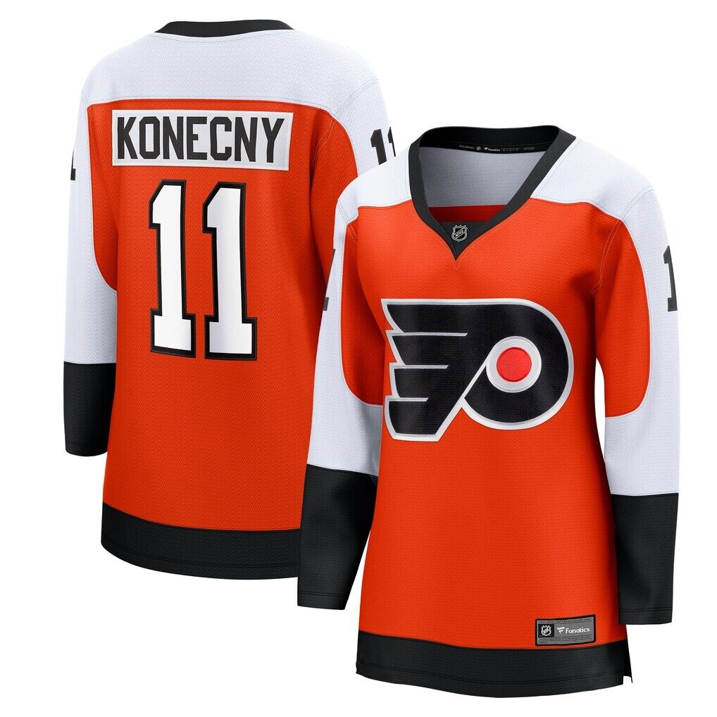 Travis Konecny Philadelphia Flyers Fashion7 Women's Home Breakaway Player Jersey