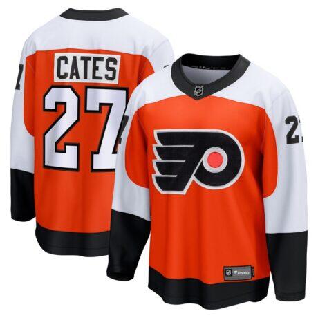Noah Cates Philadelphia Flyers Fashion7 Home Breakaway Jersey - Orange - Front View