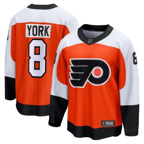 Cam York Philadelphia Flyers Fashion7 Home Breakaway Jersey - Orange - Front View