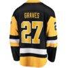 Ryan Graves Pittsburgh Penguins Fashion7 Home Breakaway Jersey - Black - Detail View