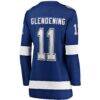 Luke Glendening Tampa Bay Lightning Fashion7 Women's Home Breakaway Player Jersey - Blue - Detail View