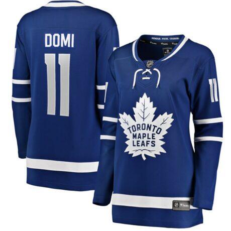 Max Domi Toronto Maple Leafs Fashion7 Women's Home Breakaway Player Jersey - Blue - Front View