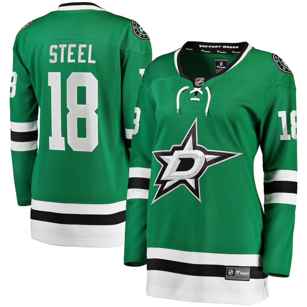 Sam Steel Dallas Stars Fashion7 Women's Home Breakaway Player Jersey - Kelly Green