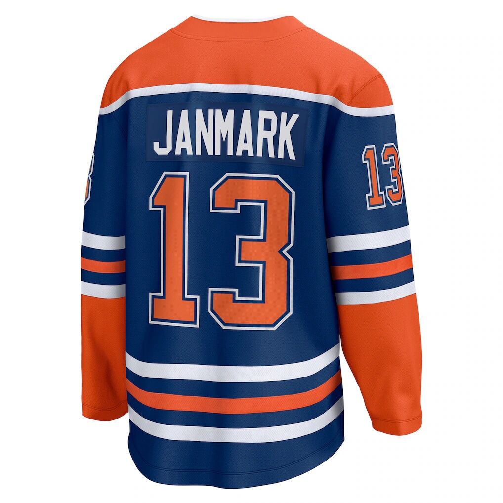 Mattias Janmark Edmonton Oilers Fashion7 Home Breakaway Jersey - Royal
