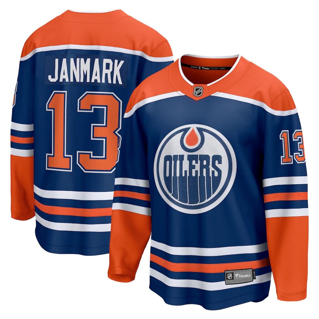 Mattias Janmark Edmonton Oilers Fashion7 Home Breakaway Jersey - Royal