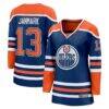 Mattias Janmark Edmonton Oilers Fashion7 Women's Home Breakaway Player Jersey - - Front View