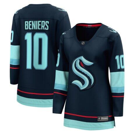 Matty Beniers Seattle Kraken Fashion7 Women's Home Breakaway Player Jersey - - Front View