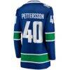 Elias Pettersson Vancouver Canucks Fashion7 Women's Home Breakaway Player Jersey - Blue - Detail View
