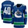 Elias Pettersson Vancouver Canucks Fashion7 Women's Home Breakaway Player Jersey - Blue - Front View