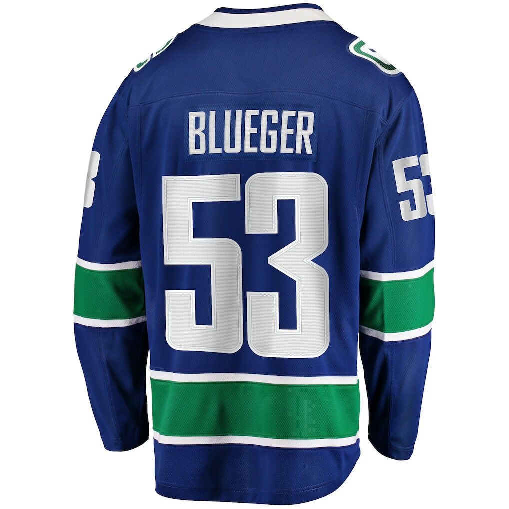 Teddy Blueger Vancouver Canucks Fashion7 Home Breakaway Jersey