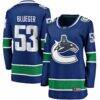 Teddy Blueger Vancouver Canucks Fashion7 Women's Home Breakaway Player Jersey - Blue - Front View